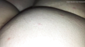 Ass view of my 37yo unaware belgian wife in bed