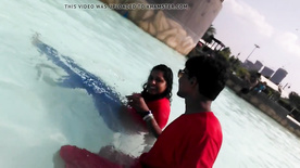 We and wife at water park