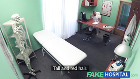 FakeHospital Cute redhead mounts doctor for cash