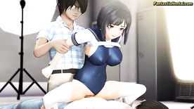 Anime com novinha gostosa fazendo sexo com 3 macho