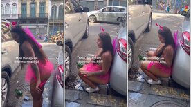 Carnval porno gostosa mijando na rua de dia