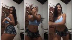 Anna Monteiro dançando tiktok com peitos grandes