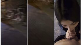 Novinha safada pagando boquete no centro de São Paulo