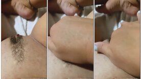 Vivi Fernandes masturbando a buceta melada com lubrificante