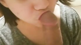 Blowjob with Facial and cum swallowing