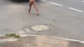 Magrela Drogada Nua Na Avenida T-63 Em Goiânia- GO Pedindo Pica