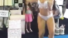 Brazilian Milf shakes booty and dances in her underwear