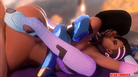 Overwatch Sombra sex and blowjobs compilation