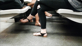 Hot loira Candid Feet (& faceshot)