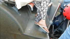 (2) Candid Feet on the bus (& faceshot)