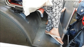 (2) Candid Feet on the bus (& faceshot)