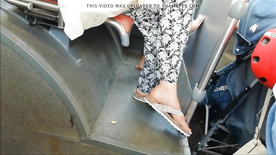 (2) Candid Feet on the bus (& faceshot)