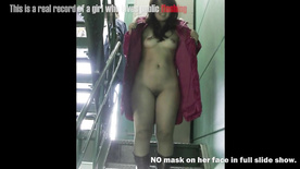 Japanese chubby girl public flashing slide show