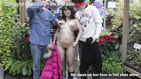 Japanese chubby girl public flashing slide show