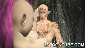 Busty 3D Elf Punk Gets Fucked