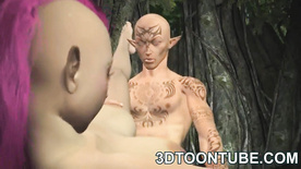 Busty 3D Elf Punk Gets Fucked