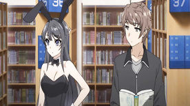 Hentai BunnyGirl in Library