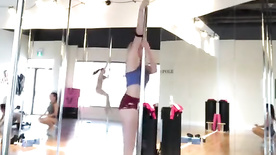 NN Teen on a STRIPPERS POLE