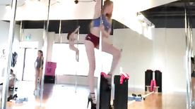 NN Teen on a STRIPPERS POLE