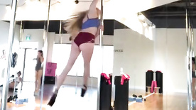 NN Teen on a STRIPPERS POLE