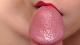 wife beautiful lips geting all over my cock