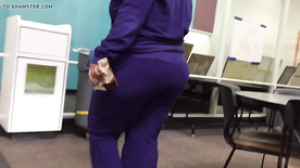 Ebony Phat Purple Sweats Ass