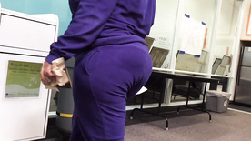 Ebony Phat Purple Sweats Ass