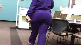 Ebony Phat Purple Sweats Ass