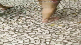 candid feet - following foot on streets