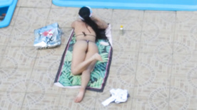 Flagra safadinha masturbando Piscina Flagged Girl masturbate on the pool