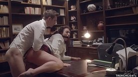 Secretary Ivy Lebelle gets hard anal sex and squirts