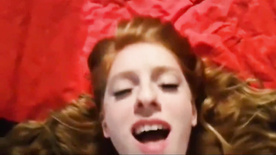 Brother with Big Dick Fucks His Skinny Redhead Stepsister with Cumshot in Her Mouth