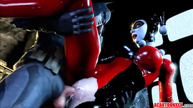 Sexy Arkham chicks fucked and blowing big cocks