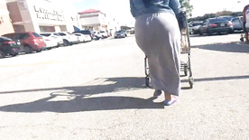 Thick BBW BOOTY in grey skirt WOD