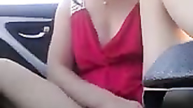self filmagemd masturbatition in her car