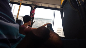 Flashing dick in bus Top