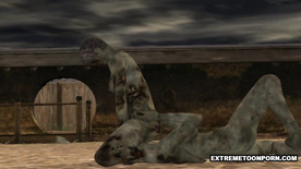 Two 3D Zombie Lesbian Babes Fooling Around