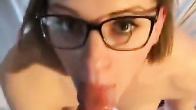 Cum on glasses