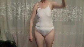 Hairy cunt hot mature with white panties