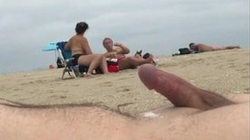 Beach Flashing + Hands Free Cumshot