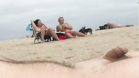 Beach Flashing + Hands Free Cumshot