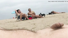 Beach Flashing + Hands Free Cumshot