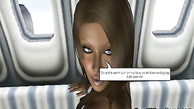 Big Cock 3D Toon Stud Fucks a Big Tit Flight Attendant