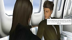 Big Cock 3D Toon Stud Fucks a Big Tit Flight Attendant