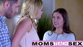 MomsTeachSex - Showing My Teen Daughter How To Suck Big Cock