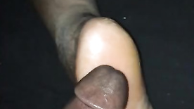 Black dick on ebony BBW wrinkled soles
