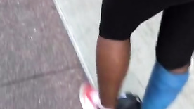 Thick Ass Black Teen Walking