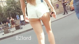 Hot Blond Candid Shorts ass mini Perfect Teen