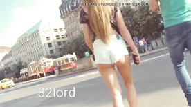 Hot Blond Candid Shorts ass mini Perfect Teen