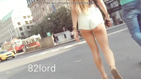 Hot Blond Candid Shorts ass mini Perfect Teen